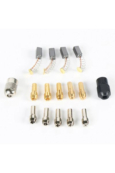Choice 16PCS/Lot Drill Chuck Collet Set 1.0-3.2mm 4.3 Shank Carbon Brush Chucks Adapter for Dremel Rotar...