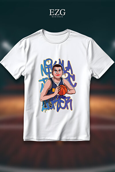 EZG Business Μπλουζάκι Nikola Jokić Joker με στάμπα, Oversize, Unisex, 100% β...
