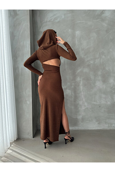 ADAMODA.RO Women's knitted dress with hood