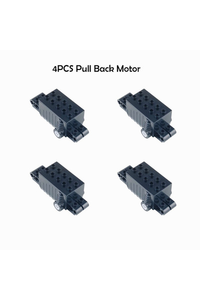 Choice1 4 قطع من محركات السحب للخلف M، 9x4x2 2/3، متوافقة مع مكعبات بناء ليغو...
