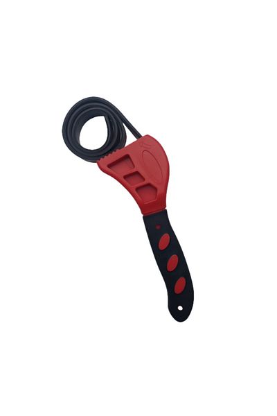 Choice Red 6inch Belt Wrench Oil Filter Puller Strap Spanner Chain Wrench Strap Opener, Adjustable Disassem