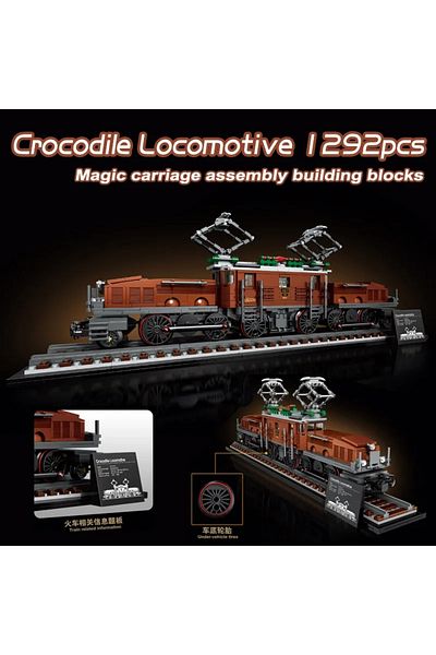 Choice Crocodile Locomotive Creative Expert Crocodile Locomotive Building Blocks Trains Tracks Car Model Co