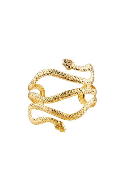Choice Gold Bohemian Snake Pendants Charm Upper Bracelet Arm Chain Metal Hollow Out Geometric Pattern Retro