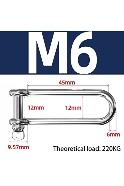 Choice مشبك تحميل طويل من الفولاذ المقاوم للصدأ M6 304 M4-M16 للسلاسل وحبل ال...