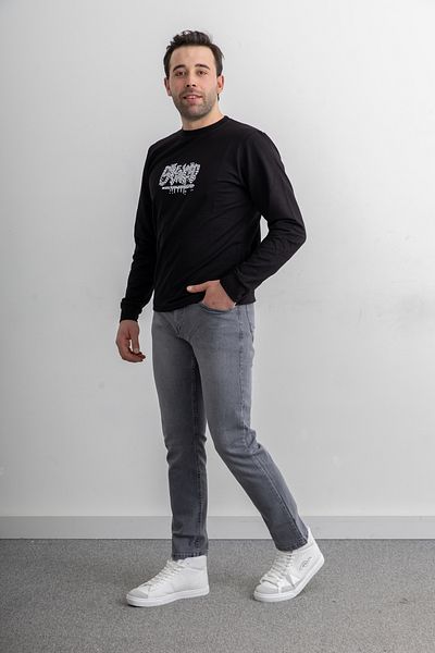 Yüksel Ergül Hanorac cu mânecă lungă cu decolteu și imprimeu pentru bărbați 8310