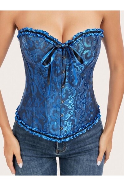 Elia Fiyonklu Straplez Victorian Vintage Gotik Korse Büstiyer