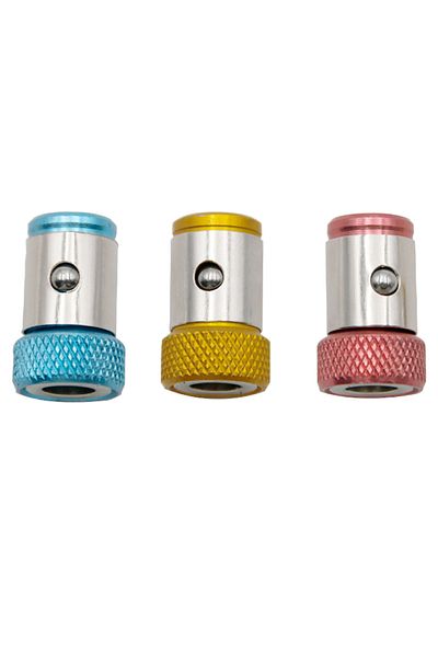 Choice 3PC color set 1/4 batch head color magnetic coil screwdriver tip filling magnetic coil metal screwdr