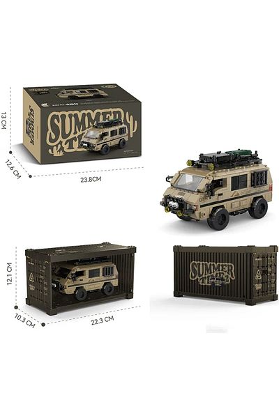 AMAZINGBLOKS Camper 489PCS Camper Building Blocks City Passenger Truck Van Model Bricks Set With Display Box Kids