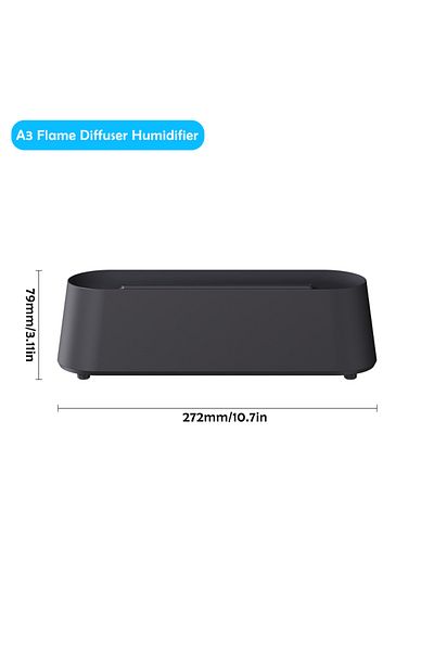Choice A3 Black Humidifier Flame Aromatherapy Diffuser Can Add Essential Oils 7 Colours Flame Diffuser Timi