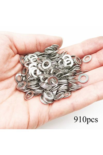 Choice 910pcs Kit 910/200pcs 304 Stainless Steel Flat Washers Assortment Kit (M2 M2.5 M3 M4 M5 M6 M8 M10 M1