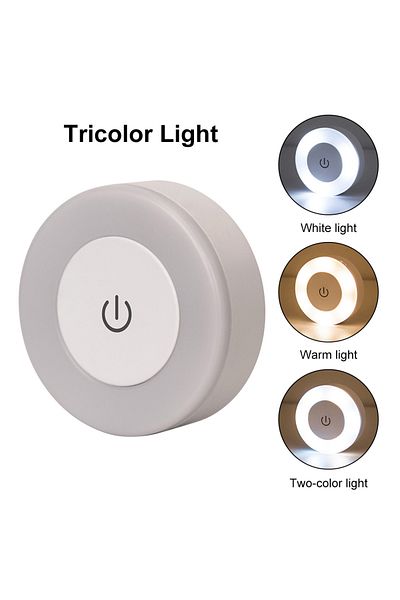 Ligghig Tricolor light Energy Saving Led Touch Sensor Night Lights USB Rechargeable Magnetic Wall Light Room