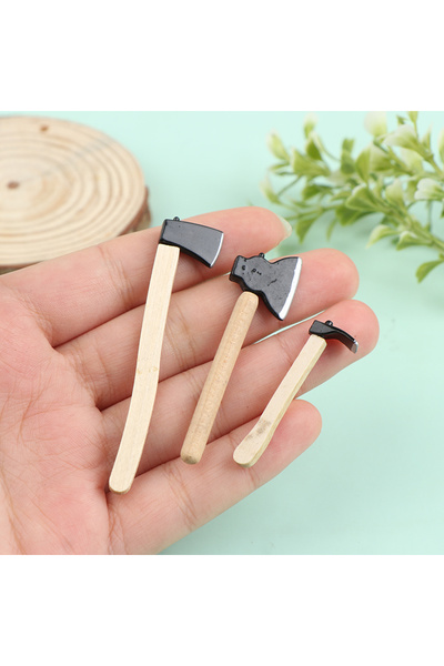 Choice مجموعة من 3 قطع من أدوات تقطيع الخشب والمعادن الصغيرة لبيت الدمية