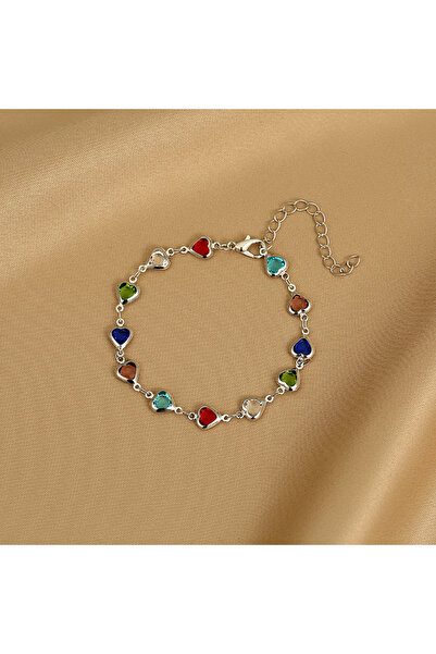 Choice سوار رينهو فريندشيب BR22Y0584-4 الكوري الملون على شكل قلب للنساء، مرصع...