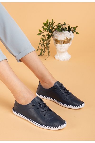 morscho Pantofi de damă din piele naturală cu șireturi, cu șireturi, cu potrivire confortabilă, pantofi ortopedici