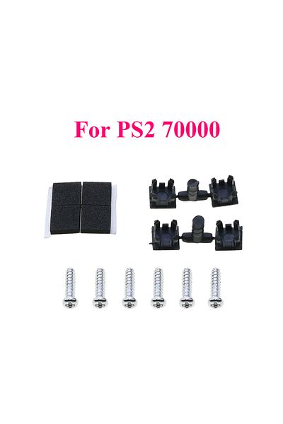 Choice For Ps2 70000 Full Set Black Plastic For Ps2 Ps3 Slim 2000 3000 4000 70000 Console Screws Screw Rubb