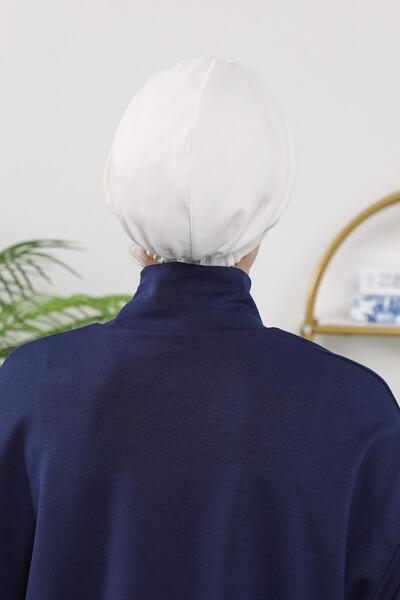 Aisha's Design Χειμερινό καπέλο με προστατευτικό γείσο, B-73O, Εκρού