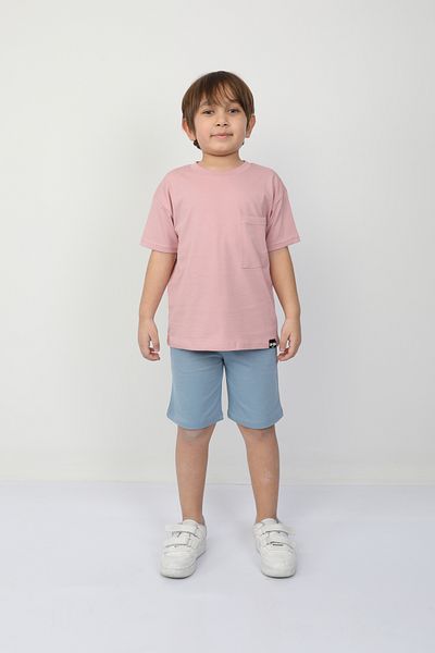 e-çocuk Pocket Detailed Boy's Shorts Suit 1048