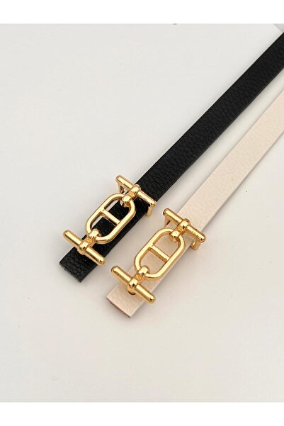 Descoin 2 τμχ Λεπτή ζώνη με χρυσή πόρπη, ζώνη παντελονιού, ζώνη πουκάμισου, ζ...