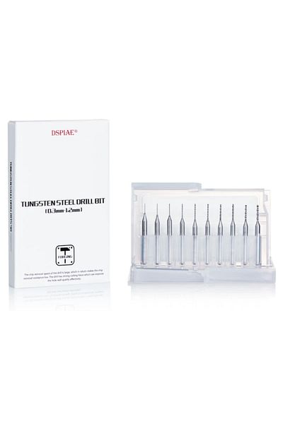 NEWBEAT Set Dspiae Db-03 Drill Bit 0.3-1.2mm Tungsten Steel Combo Set Model Tool Sliver Hand Tool Hobby Acce