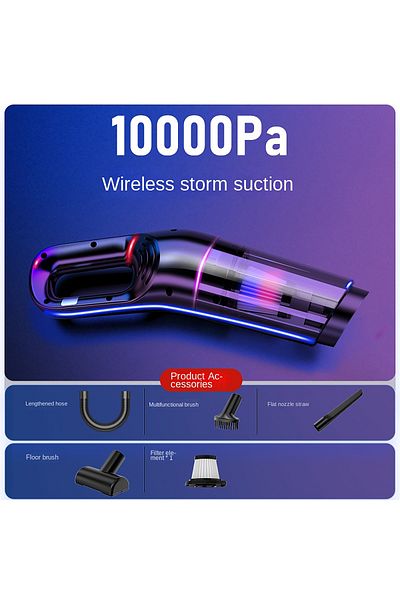Choice black Handheld USB Charging Portable Home Car Wireless Cleaning Vacuum Cleaner, High-power Suitable