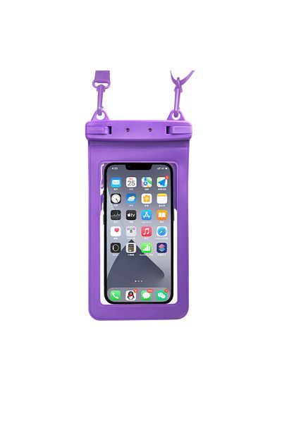 Choice غلاف هاتف مقاوم للماء باللون الأرجواني 2، حقيبة سباحة جافة، غلاف تحت الماء لهاتف iPhone وHuawei وSamsung وXiaomi Sm