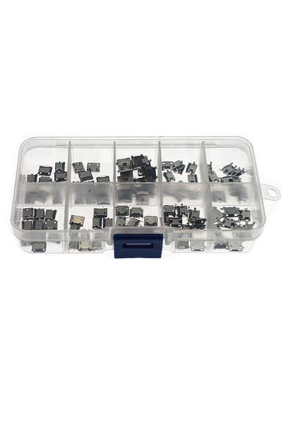 Choice boxed 100pcs/ kit 10 Models Micro USB MINI usb female Android mobile phone charging accessories Conn