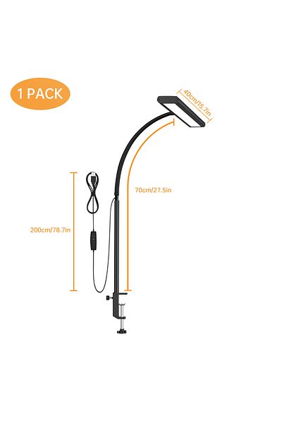 Choice M YDD-001 black LED Desk Lamp for Office Home, Eye-Caring Desk Light Lamp with Stepless Dimming Adju