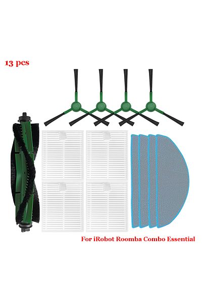 Choice set 4 Accessories For iRobot Roomba Combo Essential / Vac Essential Main Side Brush HEPA Filter Mop
