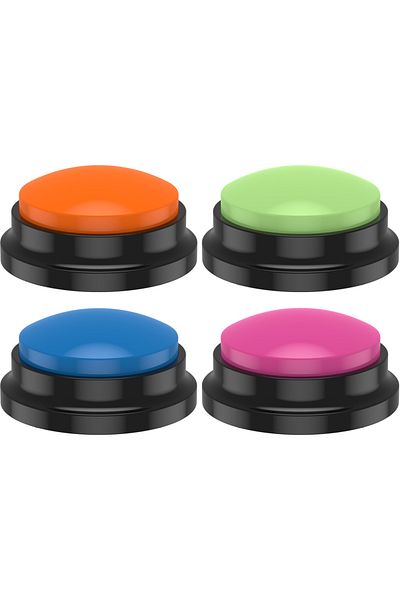 Choice 4Pcs 4/6Pcs Recordable Dog Training Buttons With Light Pet Interactive Dog Cat Pet Training Buzzer T
