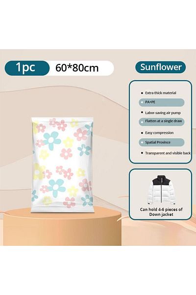 Choice 60x 80 1pc 1/3PCS Vacuum Compression Bag Set Multifunctional Storage Bag Macaron Color With Home Qui