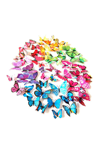 Choice 12 قطعة مختلطة 12 قطعة محاكاة فراشة PVC المغناطيسي الثلاجة ملصق جدار غ...