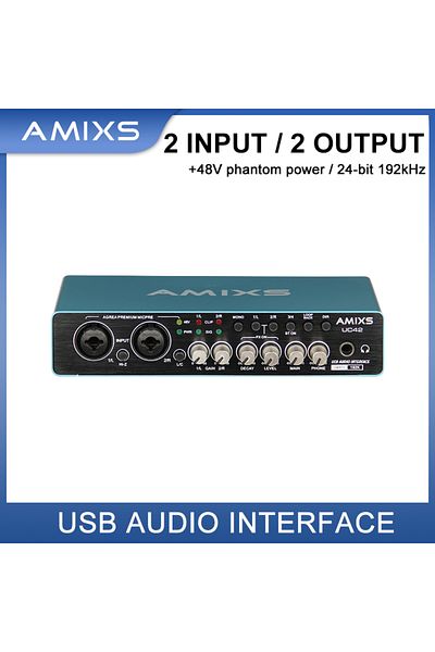 Choice AMIXS UC42 Audio Interface for Recording Computer Free Drive USB External Sound Card for Pc Audio...