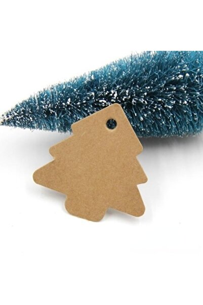 Choice 100 قطعة من بطاقات ورقية على شكل شجرة بنية اللون، بطاقات ورق كرافت، بط...