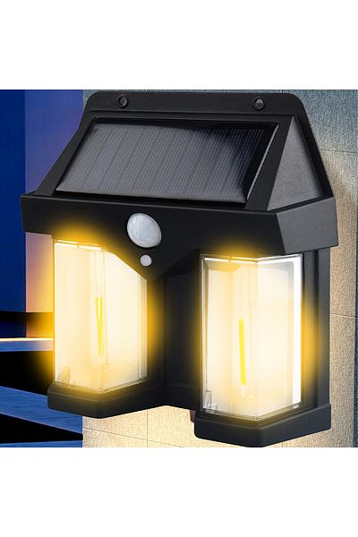 Choice 2LED Solar Powered Rechargeable Light Tungsten Wire Human Body Induction LED Lamp IP44 Waterproof Ou