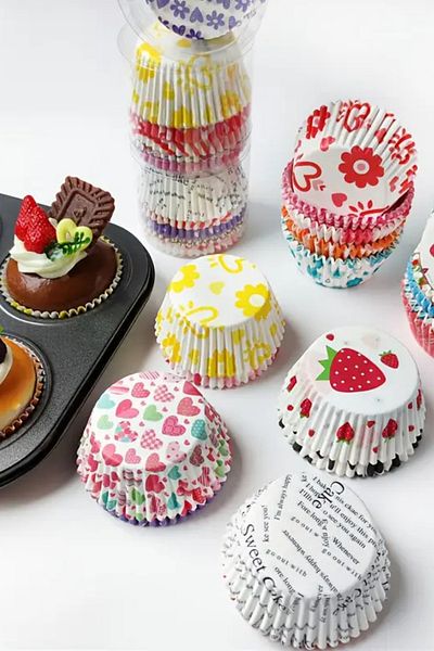 EA Home Concept 200'Er Muffin Cupcake Mold - Natural and Mixed Pattern Cake Mold