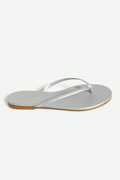 Lufie Style Women's Flip Flops Silver