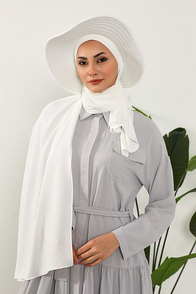Aisha's Design Practical Shawl Turban with Detachable Bow Hat on the Back,Ss-2A