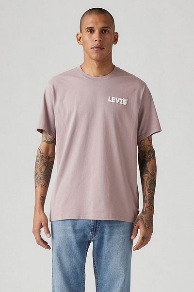 Levi's Ανδρικό μπλουζάκι με λογότυπο λιλά με ανάγλυφο λογότυπο Relaxed Fit - 16143-1838