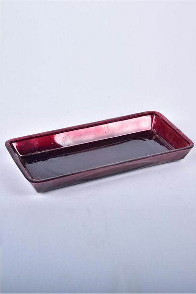 SETABIANCA Seta Plum Tray Glass 11*22 cm