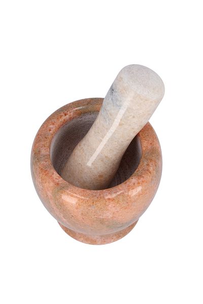 ROYALFORD Marble Grinding Bowl Rf7292, Comfortable Grip, Easy To Clean, Marble Build, Non-skid Base