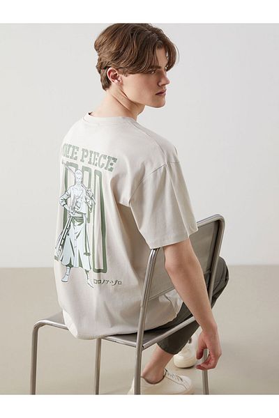 LC Waikiki Crew Neck Printed Combed Cotton Men's T-Shirt
