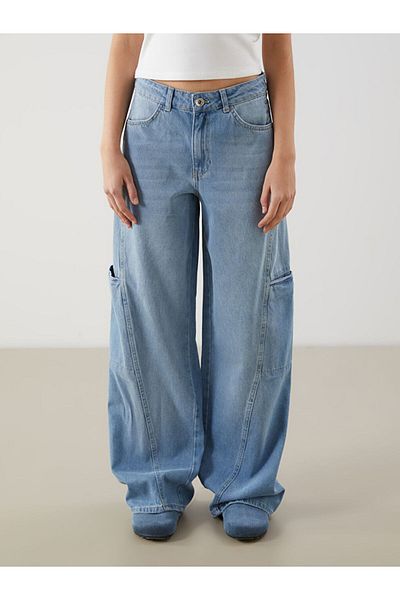 LC Waikiki Pantaloni cargo pentru femei LCW Wideleg