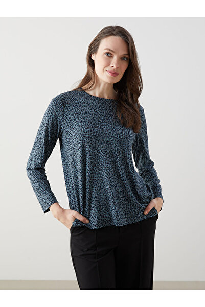 LC Waikiki Γυναικείο T-Shirt με μοτίβο με λαιμόκοψη