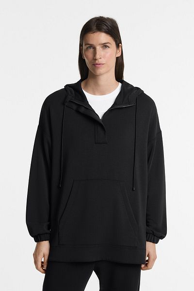 Oysho Soft Texture Zippered Oversize Modal Sweatshirt