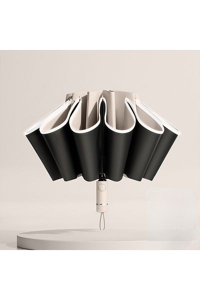 Choice White Fully Automatic Reverse Folding Umbrella with Windproof Reflective Stripe UV Umbrellas