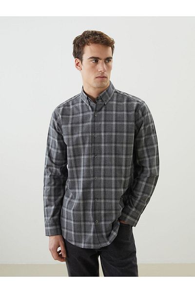 LC Waikiki Regular Fit Long Sleeve Plaid Men's Shirt