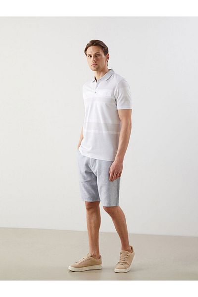 LC Waikiki New Season Polo Collar Striped Mercerized Men's T-Shirt - S5Ac57Z8