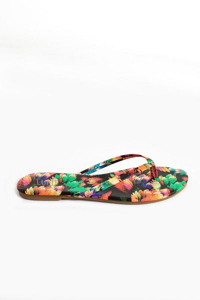Lufie Style Floral Patterned Women's Flip Flops