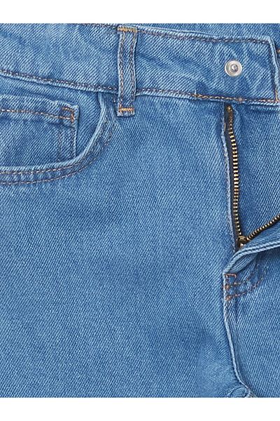 LC Waikiki Pantaloni de jeans pentru fete cu talie elastică ajustabilă de sezon nou - S5HL78Z4