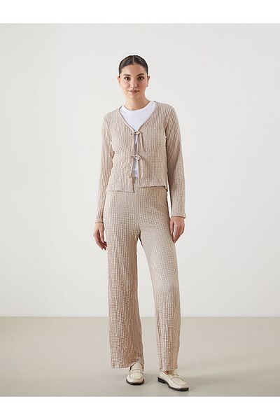 LC Waikiki Lcw Elastic Waist Textured Women's Trousers